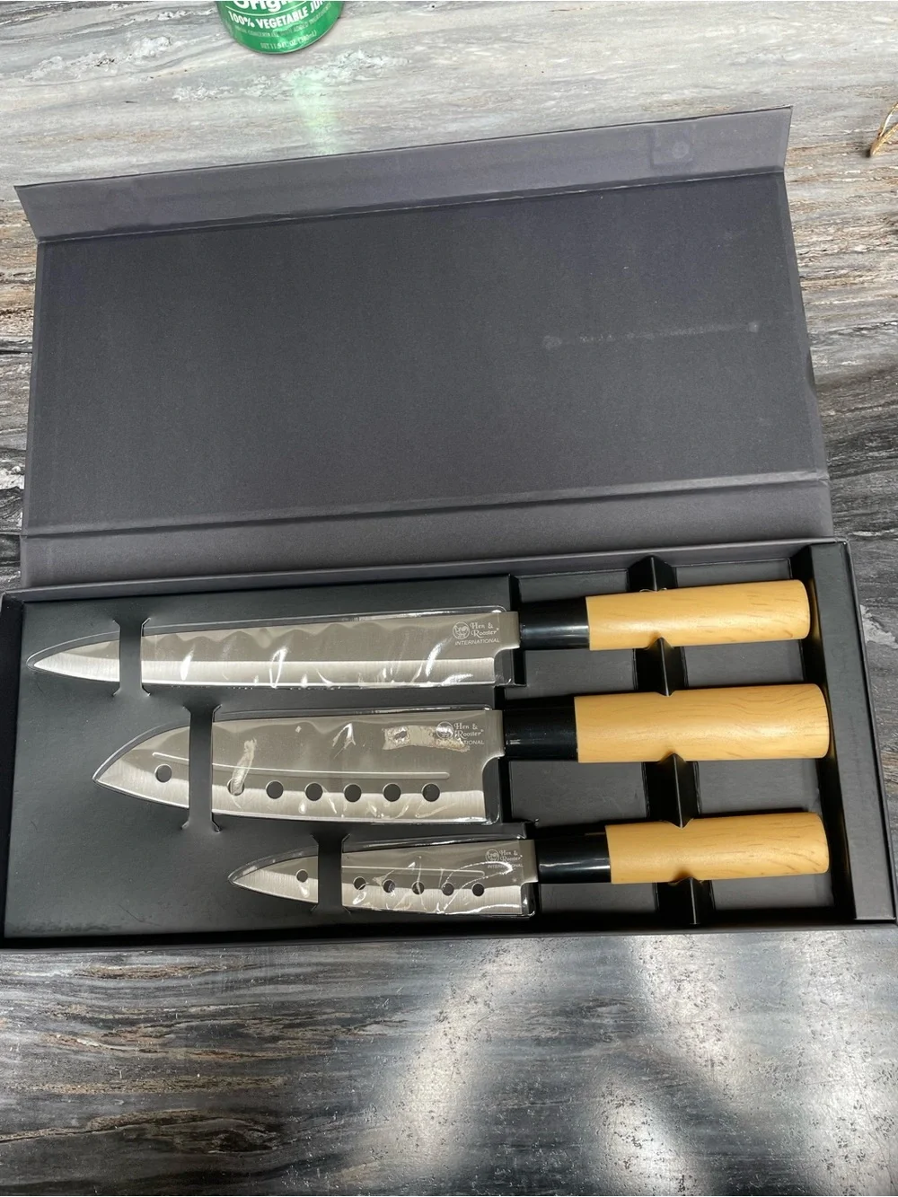 Hen & rooster knife set